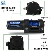 3500lbs Electric Winch 12V Winch ATV Winch Kit UTV Synthetic Rope Winch Wireless Remote Control