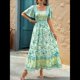 thumbnail image 5 of Vestido Informal, Fluido, con Estampado Floral Bohemio, de Corta y Corte Escalonado para Mujer (Verano 2025) Verde XL, 5 of 9