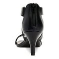 thumbnail image 2 of STYLE & COMPANY Womens Black Elastic Gore Crisscross Straps Cushioned Paysonn Round Toe Cone Heel Zip-Up Dress Sandals Shoes 8.5 M, 2 of 4