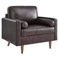 thumbnail image 2 of Modway Valour Leather Armchair in Brown, 2 of 9