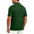 thumbnail image 4 of Domuza Polo Shirts for Men Cotton Short Sleeve T-Shirts 3 Buttons Classic Fit Casual Lightweight Breathable Golf Shirts Dark Green 3XL, 4 of 8