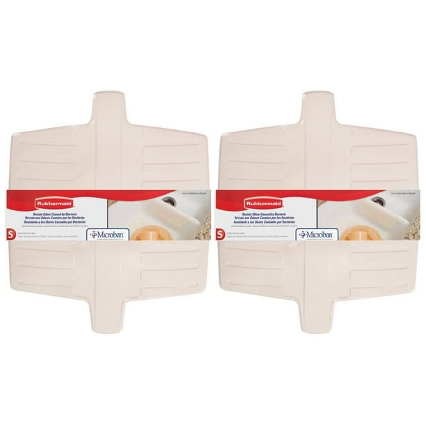Rubbermaid Twin Sink Divider Mat Bisque, 2 Pack