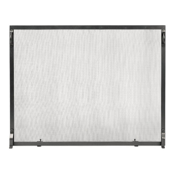 Achla Designs Minuteman International Colonial Flat Fireplace Screen, 38 Inch Long, Graphite Finish