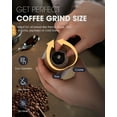 thumbnail image 4 of Manual Coffee Grinder, Coffee Bean Grinder with Adjustable Ceramic Burr, Vintage Style Wooden Hand Coffee Grinder, Portable Burr Coffee Grinder with Brush and Spoon （JX2022-CG10）, 4 of 16
