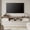 White, variant on Sliding Barn Door Floating TV Stand with Charging Station,White