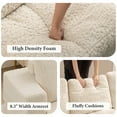 thumbnail image 5 of ATHOPE 80" Loveseat, 4 in 1 Convertible Sofa Bed, Boneless Fluffy Cloud Couch with Wide Arms, Folding Upholstered Sleeper Sofa for Living Room Small Space, No Assembly Required, Beige, 5 of 5