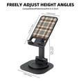 thumbnail image 2 of PAYOHTO Phone Stand for Desk Classic Plaid Circular Bottom Rotates Adjustable Foldable 360° Rotation Charging Port Anti Slip for Video Calls Work, 2 of 7