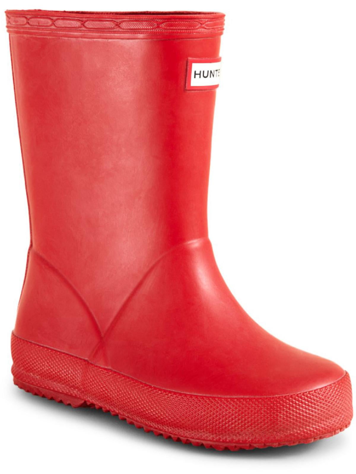 Hunter Girls Original Gloss KneeHigh Rain Boots Red 3 Medium (B,M) Little Kid