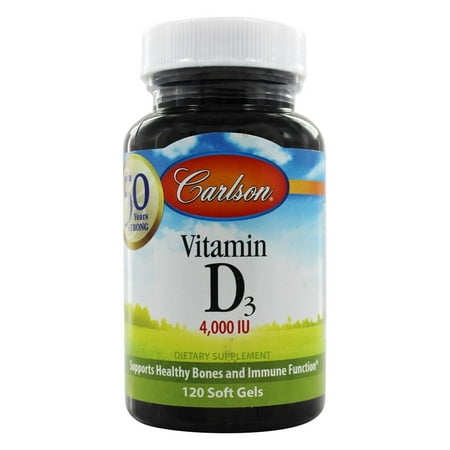 Carlson Labs - Vitamine D3 4000 UI - 120 Gélules