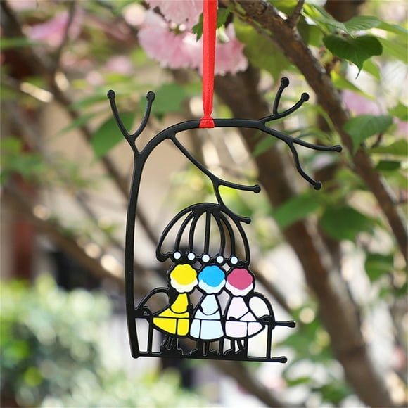 Home Decoration Art Window Hanging Couple Decoration Exquisite Decoration Hangings For Window Stained Metal Panels Hanging Ornament Home Decor