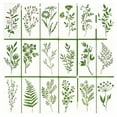 thumbnail image 2 of ​18-Pack Reusable PET Plastic Grass Stencils - Multi-Surface Painting Template Set for Walls, Fabric, Wood ,Heat-Resistant & Non-Toxic (Semi-Transparent)​​ color, 2 of 4