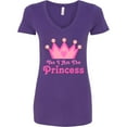 thumbnail image 3 of Inktastic Yes I Am the Princess Crown Women's V-Neck T-Shirt, 3 of 5