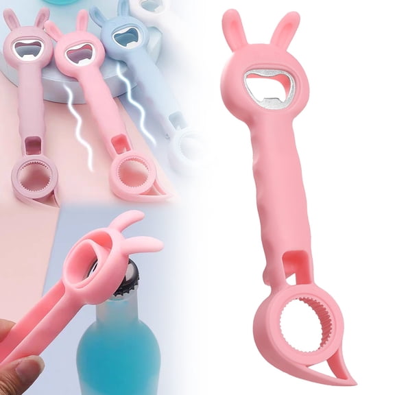 XIPYYKM 4 in 1 Beer 2025 New Cute Bottles Opener Multi Function Can Opener Tool for Jelly Jars Wine Beer and Other To The Nail Use Kitchen Supplies Bottle&Can Openers