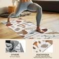 thumbnail image 4 of Brown Mushroom Leaf Light Pattern Hot Yoga Mat Towel Non Slip for Hot Yoga - Quick-Drying Yoga Mat Cover with 4 Corner Pockets with Travel Bag - Hot Yoga Towel Non Slip 70"x26", 4 of 6