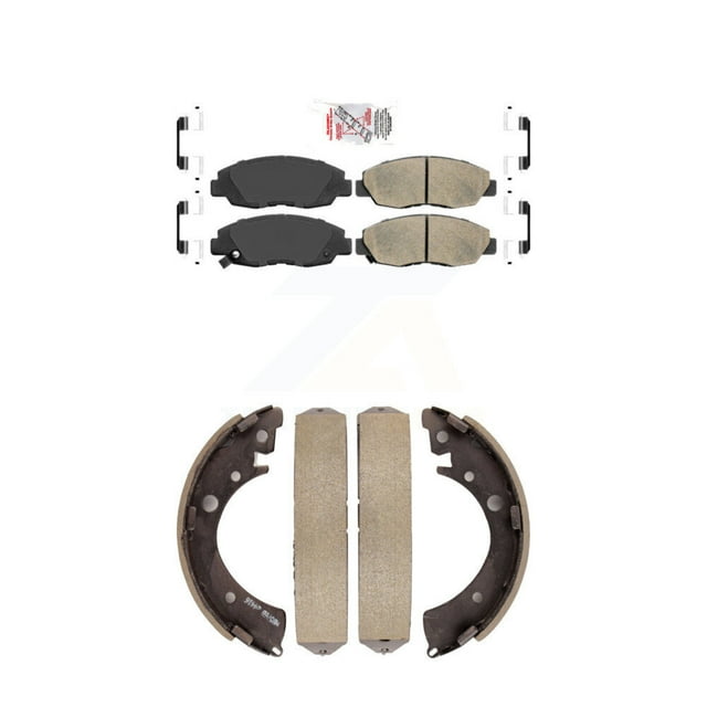Transit Auto Front Ceramic Disc Brake Pads and Rear Drum Shoes Kit for Car Honda Civic Acura EL KNN-100221