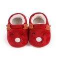 thumbnail image 2 of Otqutp Toddler Clearance Christmas Booties Soft Baby Santa Winter Warm Slippers Snow Boots Crib Shoes Soft Bottom Warm Socks Children Crib Shoes(Red,6-9 Months), 2 of 9