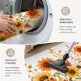 thumbnail image 6 of Hallway Runner Rug 2'x6', Orange Pumpkins Fall Kitchen Runner Rugs Non-Slip Carpet Mats, Thanksgiving Botanical Sunflower Autumn Bedside Rugs Runners Washable Floor Carpet for Bathroom Laundry Room, 6 of 7