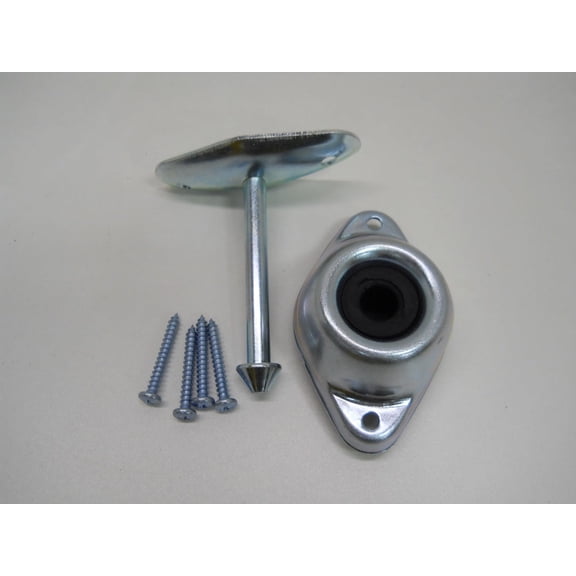 RV Camper Trailer Door Stop Holder Latch / Metal Plunger Kit / 3" Straight Rod