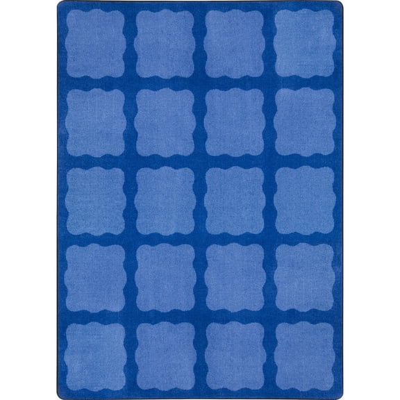 Joy Carpets Kid Essentials Simply Squares 5'4" x 7'8" Area Rug in Color Multi