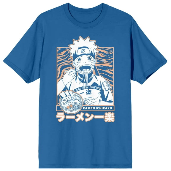 Naruto Shippuden Ramen Ichiraku Men's Blue T-Shirt-Large
