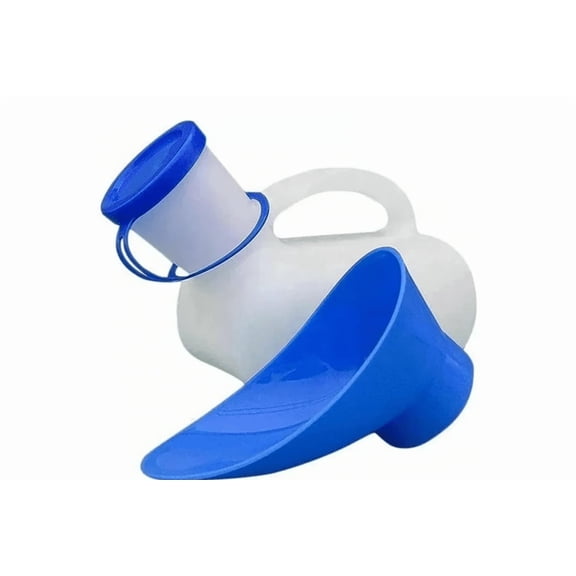 Meilimei Male Urinal Bottle with Spill Proof Lid, 0.44lb / 1000ml Portable Pee Bottle for Men & Women, Unisex Travel Urinal for Car, Camping