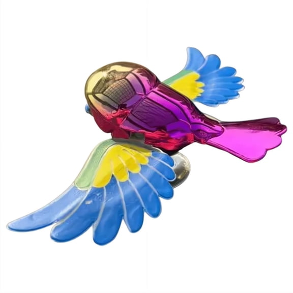 1 Pcs Creative Ornaments Flapping Wings Birds on Cars Rearview Mirror, Motorcycle Decor Cute Moving Birds for Scooter E-Bike Helmet