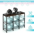 thumbnail image 5 of 5 Gallon Water Jug Holder for 6 Bottles With Rustic Top Shelf - Heavy Duty Dispenser Stand for Home Kitchen/Office/Living Room, 5 of 10