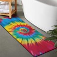 thumbnail image 2 of Colorful Tie Dye Mandala Pattern Bathroom Rugs Mat,Non Slip Microfiber Bathroom Rug,Rubber Backing,Soft Bathroom Mats for Bathroom Floor,Tub and Shower,47x17in(120x43cm), 2 of 4