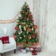 thumbnail image 1 of Adornos navideños, bolas navideñas huecas pintadas, caja de regalo, juego de adornos navideños para colgar en el árbol de Navidad, bolas navideñas decorativas para colgar en la pared., 1 of 6