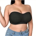 thumbnail image 2 of Wirefree Strapless Seamless Bandeau Bras for Women Plus Size Double Support Uplift Brassiere, 2 of 5