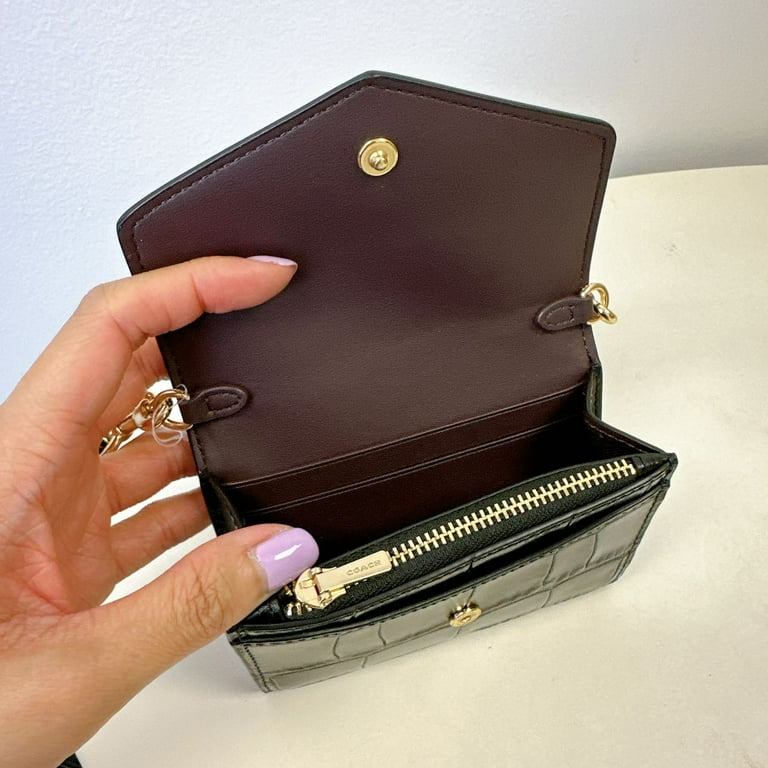 長財布 COACH Mini Envelope Wallet With Strap CU175 CU172 Coach CU175 Mini Envelope Wallet With Strap IN Black
