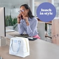 thumbnail image 2 of Fit & Fresh Minneola Lunch Bag for Women, Large Lunch Tote, Reusable Insulated Lunch Bag for Work, Stylish Lunch Box, Blue Gingham, Designed to Help with Packed Lunches and Daily Commutes, 2 of 12