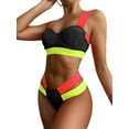 thumbnail image 1 of Txlixc Mujeres 2PCS Traje de baño Vendaje Correas anchas Sujetador con aros Calzoncillos Traje de baño dividido Txlixc  Sexy, 1 of 9