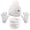 1-White365, variant on Oiyii Toddler Girl's Fleece‑Lined Pom‑Pom Beanie Solid Fall Winter Gloves, Black