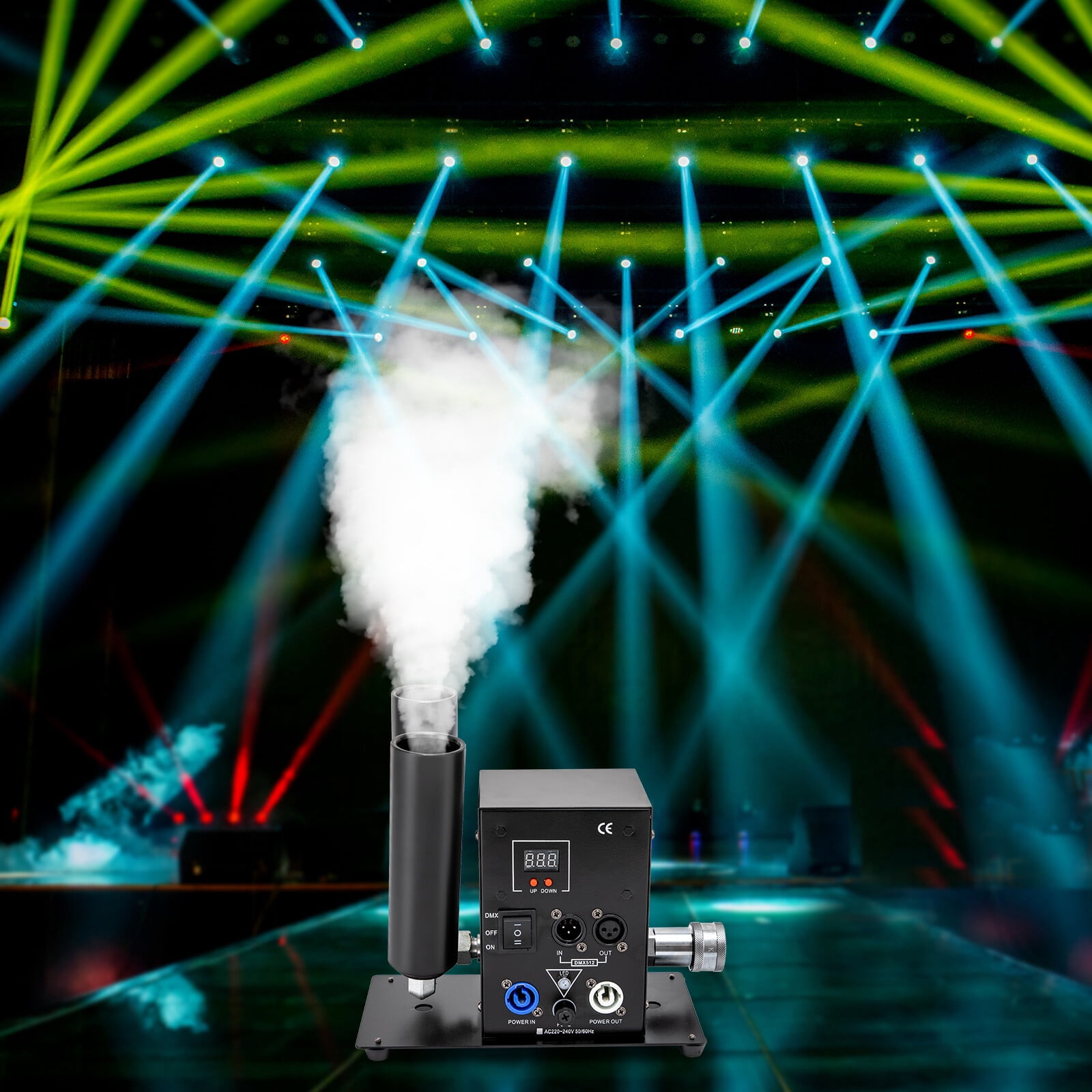CO2 Column Fog Machine with Dual Control, 6M Hose, High-Impact Spray for Stage, Concerts, Parties, and Events