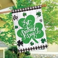 thumbnail image 4 of Briarwood Lane Checkered St. Pat's Shamrocks House Flag, 4 of 4