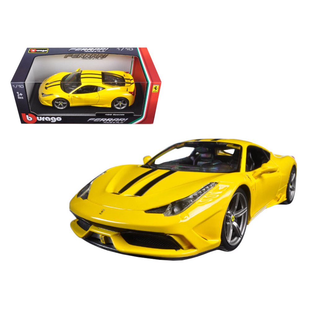 Ferrari 458 Speciale Yellow 1/18 Diecast Model Car by Bburago Walmart