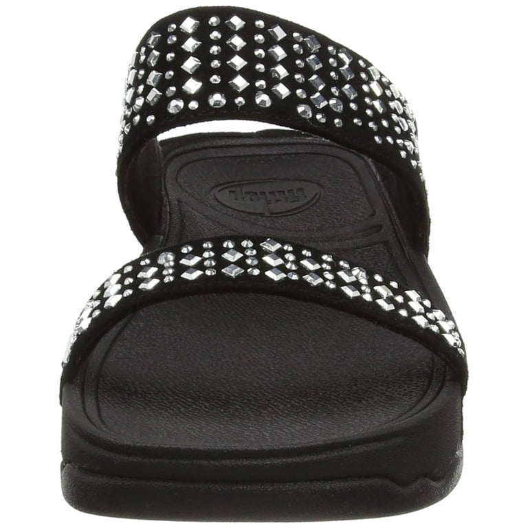 fitflop NOVY SLIDE （Sliver Stone）　黒　US5 Amazon.com | Fitflop Women's Glam Slide Sandal, Black