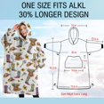 thumbnail image 4 of Oversized Wearable Blanket Hoodie,Highland Cow Sunflower Boot Hat Pattern Sherpa Blanket Hoodie with Super Pockets,Super Warm Fuzzy Pullover for Women & Men, 4 of 6