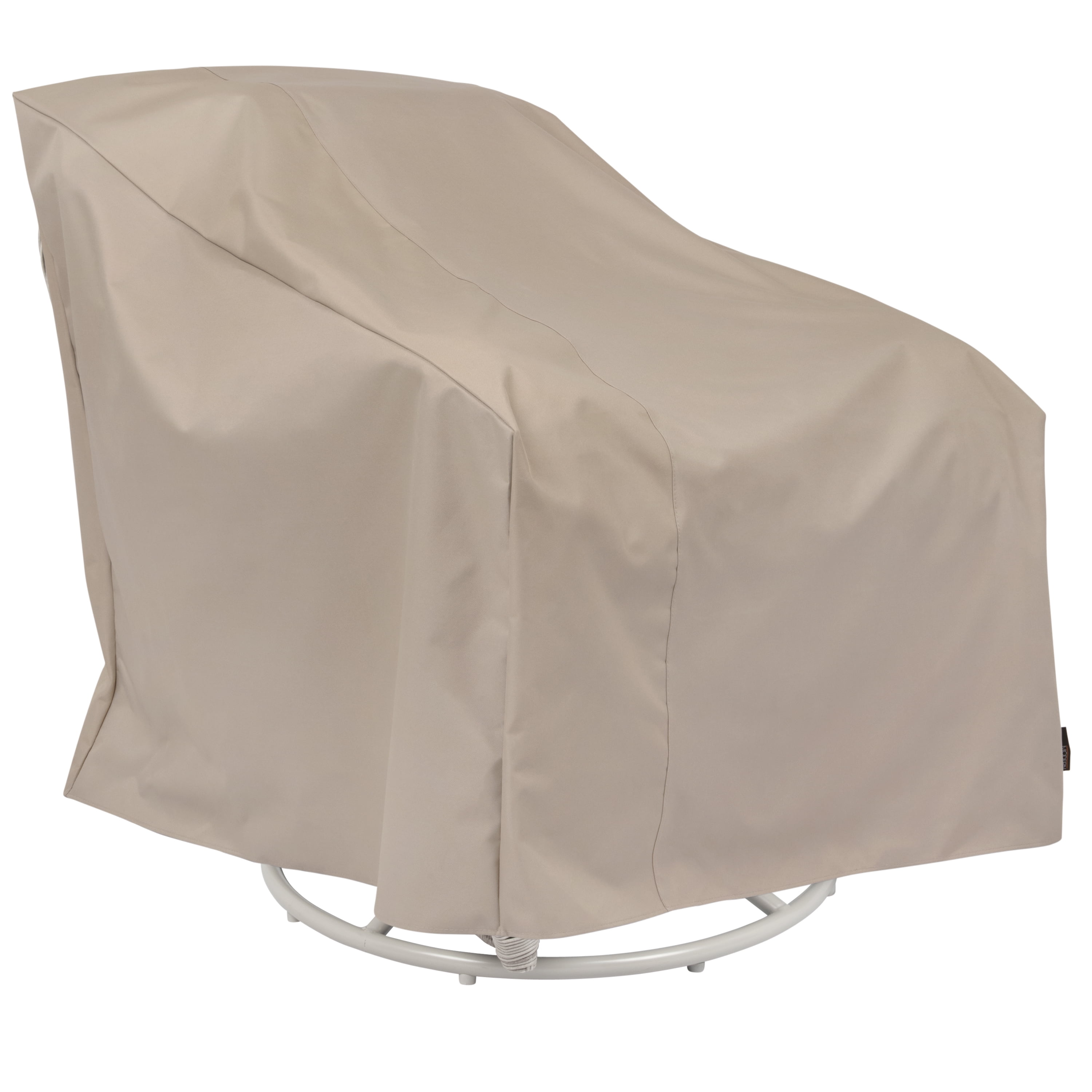 Modern Leisure Basics Patio Swivel Lounge Chair Cover, 37.5"L x 39.25"W x 38.5"H, Beige & Black