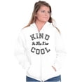 thumbnail image 4 of Kind Is the New Cool Positive Quote Womens Plus Size Graphic Zipper Hoodie Brisco Brands 3X, 4 of 5