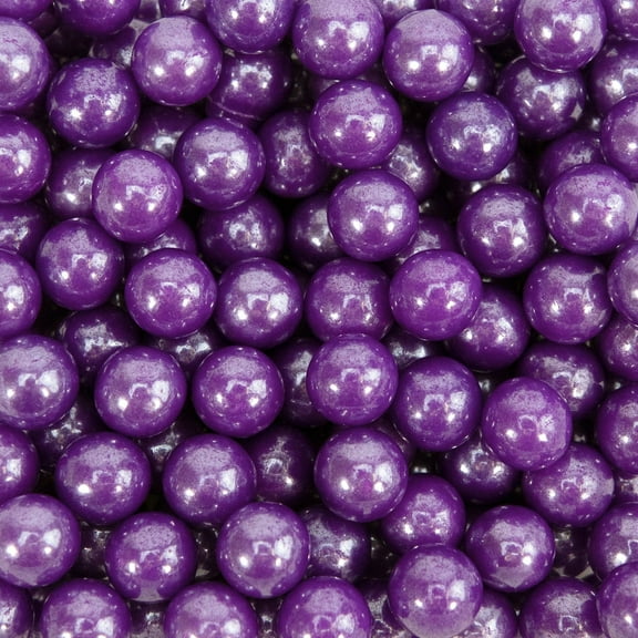 Krazy Sprinkles - Edible Purple Pearl 8mm Beads - Refined Cake Decor, 1/2 Cup