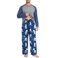 thumbnail image 2 of MINTREUS Men's Pajama Set Lightweight Sleepwear Long Sleeve Shirts and Bottoms Soft Comfy Pjs with Pockets, 2 of 7