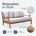 thumbnail image 4 of Cambridge Casual  Chara Teak Outdoor Daybed with Cushion, 4 of 5