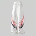 thumbnail image 5 of CONZONE Men's Baggy Sweatpants Gothic Wide Leg Pants for Men Trendy Elastic Waist Graphic Y2K Soft Streetwear Joggers With Pocket, 5 of 5