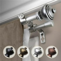 0.625 in. Dia. Logan Double Curtain Rod, Satin Nickel - 48-84 in.