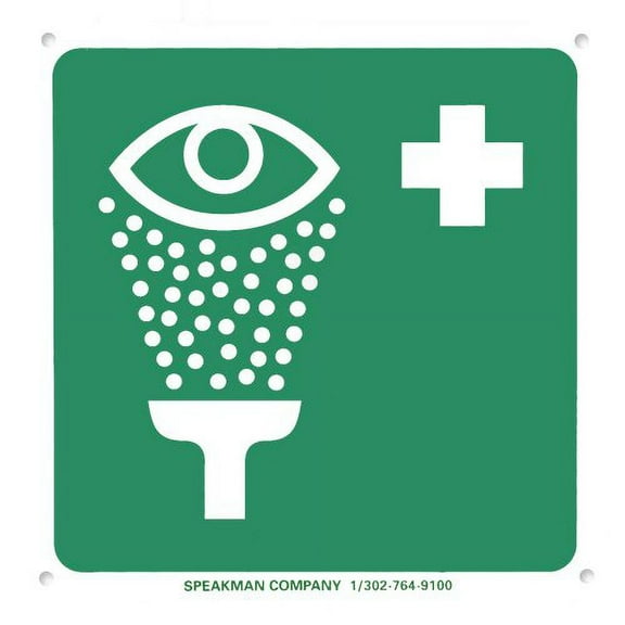 Speakman SGN1 Universal Emergency Eyewash Sign