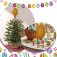thumbnail image 5 of HUASHENG Easter Golden Striped Easter Egg With Spring Tree Top Decoration Creative Interior Atmosphere Christmas Top Decoration, 5 of 5