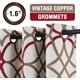 thumbnail image 2 of Cortinas opacas con diseño impreso de 84 pulgadas de largo, juego de 2 paneles, cortinas con aislamiento térmico para dormitorio, sala de estar, cortinas geométricas modernas con ojales para ventana, marrón y marrón, rojo y marrón, 52 pulgadas de ancho x 63 pulgadas de largo, 2 of 5