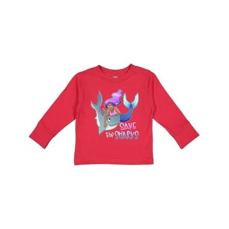 

Inktastic Save the Sharks- Mermaid Gift Toddler Boy or Toddler Girl Long Sleeve T-Shirt